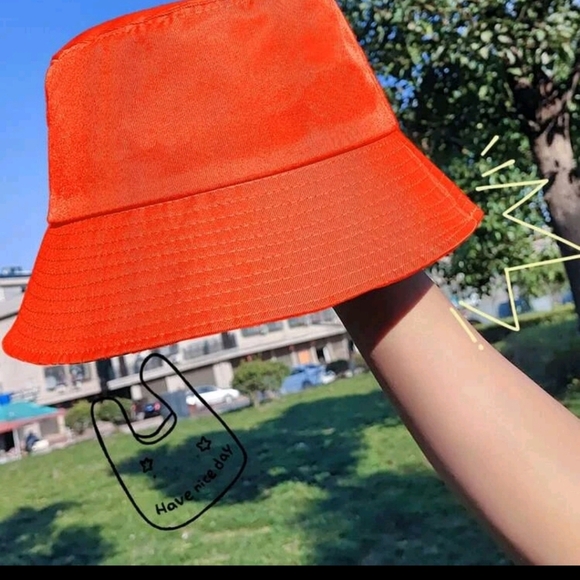 NEW! Packable orange Bucket hat - BQT - Picture 5 of 7